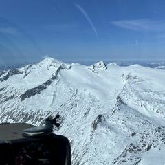 Flugwegposition um 14:19:35: Aufgenommen in der Nähe von Prägraten am Großvenediger, 9974, Österreich in 3640 Meter