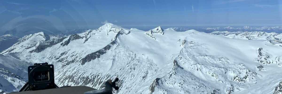 Flugwegposition um 14:19:35: Aufgenommen in der Nähe von Prägraten am Großvenediger, 9974, Österreich in 3640 Meter