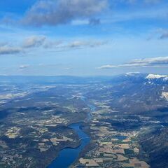 Flugwegposition um 15:45:42: Aufgenommen in der Nähe von Ludmannsdorf, Österreich in 2676 Meter