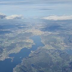Flugwegposition um 16:05:59: Aufgenommen in der Nähe von Velden am Wörther See, Österreich in 3711 Meter