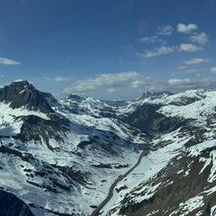 Flugwegposition um 14:34:02: Aufgenommen in der Nähe von Klösterle, Österreich in 2205 Meter