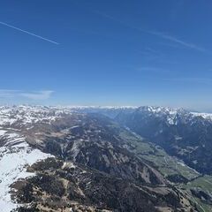 Flugwegposition um 10:44:14: Aufgenommen in der Nähe von Heinfels, Österreich in 2830 Meter