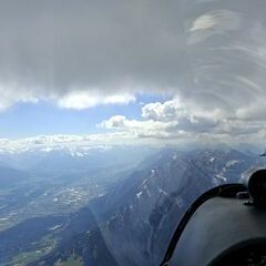 Flugwegposition um 13:20:16: Aufgenommen in der Nähe von Vomp, Österreich in 3159 Meter