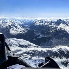 Flugwegposition um 13:24:02: Aufgenommen in der Nähe von Maloja, Schweiz in 3537 Meter