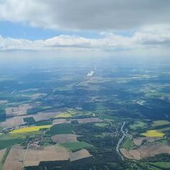 Flugwegposition um 11:47:35: Aufgenommen in der Nähe von Okres Tábor, Tschechien in 2034 Meter